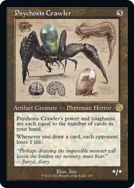 Psychosis Crawler (Schematic) card from The Brothers' War: Retro Frame Artifacts