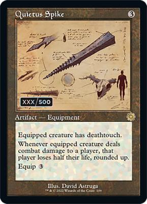 Quietus Spike (Schematic) (Serial Numbered) card from The Brothers' War: Retro Frame Artifacts