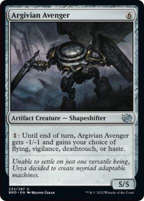 Argivian Avenger card from The Brothers' War