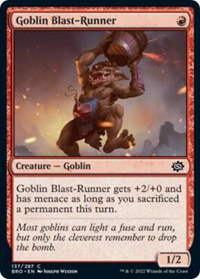 Goblin Blast-Runner card from The Brothers' War