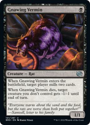 Gnawing Vermin card from The Brothers' War