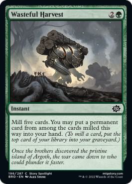 Wasteful Harvest card from The Brothers' War