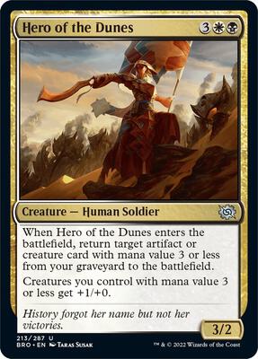 Hero of the Dunes card from The Brothers' War
