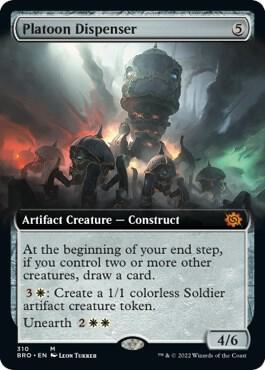 Platoon Dispenser (Extended Art) card from The Brothers' War