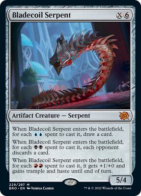 Bladecoil Serpent card from The Brothers' War