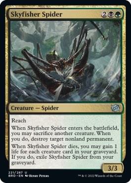 Skyfisher Spider card from The Brothers' War