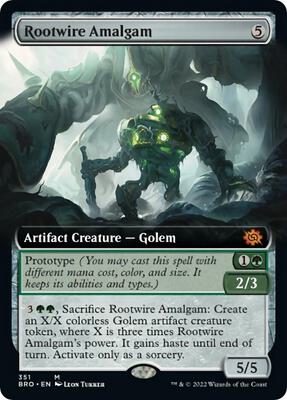 Rootwire Amalgam (Extended Art) card from The Brothers' War