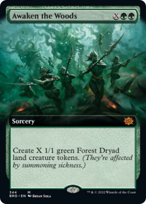 Awaken the Woods (Extended Art) card from The Brothers' War