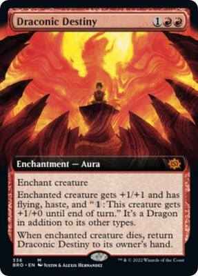 Draconic Destiny (Extended Art) card from The Brothers' War
