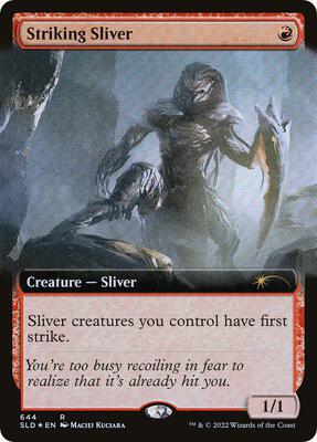 Striking Sliver (Extended Art) card from Secret Lair Drop Series