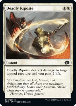 Deadly Riposte card from The Brothers' War