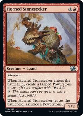Horned Stoneseeker card from The Brothers' War