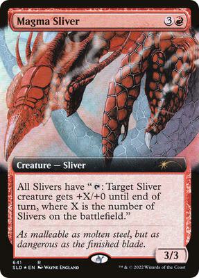 Magma Sliver (Extended Art) card from Secret Lair Drop Series