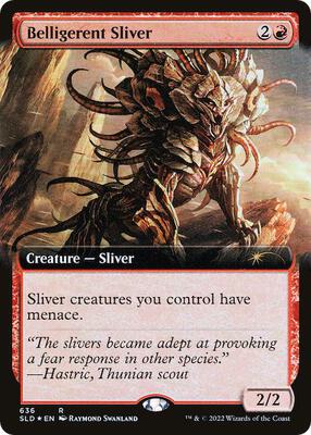 Belligerent Sliver (Extended Art) card from Secret Lair Drop Series