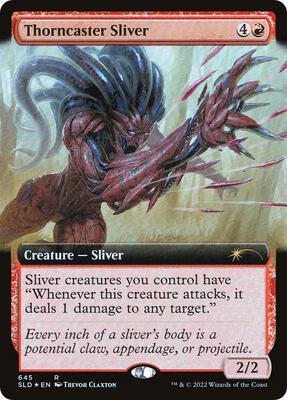 Thorncaster Sliver (Extended Art) card from Secret Lair Drop Series