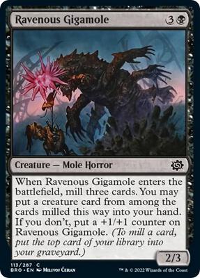 Ravenous Gigamole card from The Brothers' War