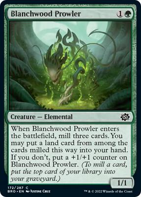 Blanchwood Prowler card from The Brothers' War