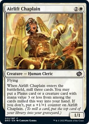 Airlift Chaplain card from The Brothers' War