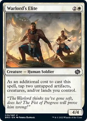 Warlord's Elite card from The Brothers' War