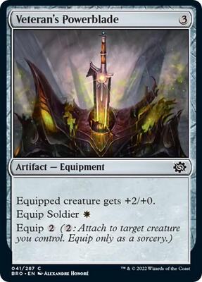 Veteran's Powerblade card from The Brothers' War