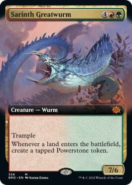 Sarinth Greatwurm (Extended Art) card from The Brothers' War