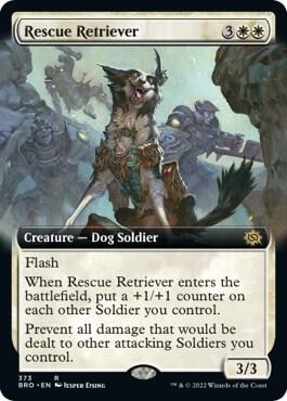 Rescue Retriever (Extended Art) card from The Brothers' War