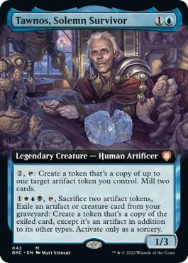 Tawnos, Solemn Survivor (Extended Art) card from Commander: The Brothers' War