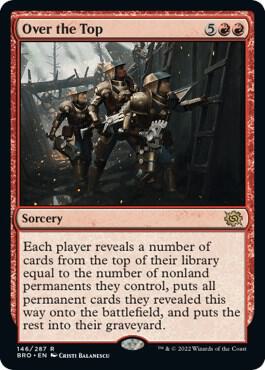 Over the Top card from The Brothers' War