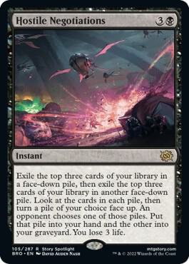 Hostile Negotiations card from The Brothers' War