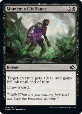 Moment of Defiance card from The Brothers' War