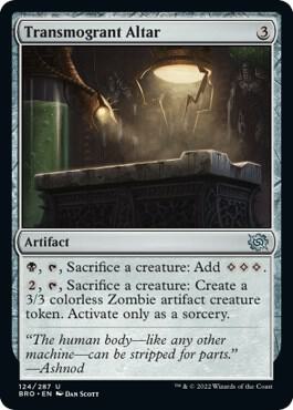 Transmogrant Altar card from The Brothers' War