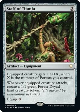 Staff of Titania card from Commander: The Brothers' War