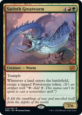 Sarinth Greatwurm card from The Brothers' War