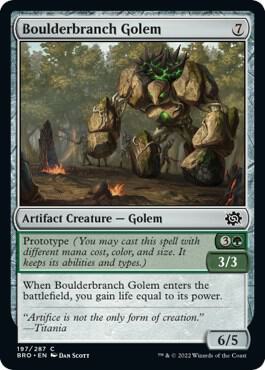 Boulderbranch Golem card from The Brothers' War