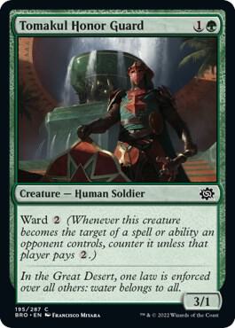 Tomakul Honor Guard card from The Brothers' War