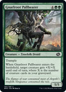 Gnarlroot Pallbearer card from The Brothers' War