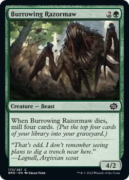 Burrowing Razormaw card from The Brothers' War