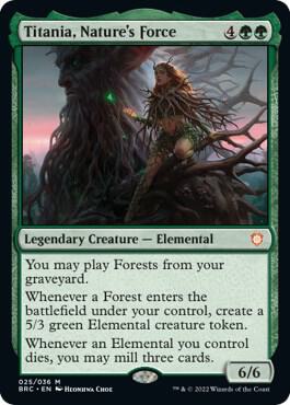 Titania, Nature's Force card from Commander: The Brothers' War