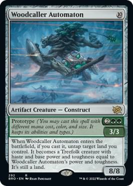 Woodcaller Automaton card from The Brothers' War