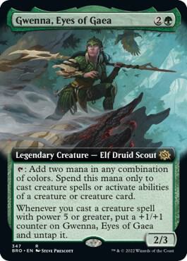 Gwenna, Eyes of Gaea (Extended Art) card from The Brothers' War