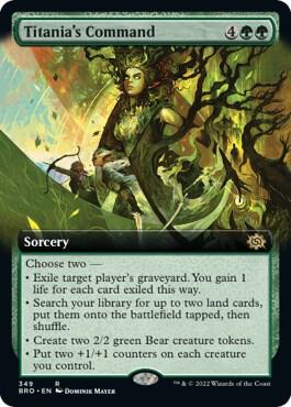 Titania's Command (Extended Art) card from The Brothers' War