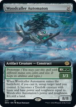Woodcaller Automaton (Extended Art) card from The Brothers' War