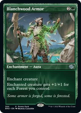 Blanchwood Armor card from Promo Pack: The Brothers' War
