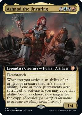 Ashnod the Uncaring (Extended Art) card from Commander: The Brothers' War