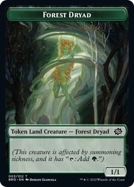 Forest Dryad Token card from The Brothers' War