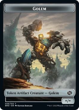 Golem Token card from The Brothers' War