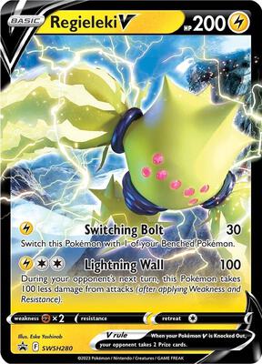 Regieleki V - SWSH280 card from SWSH: Sword & Shield Promo Cards