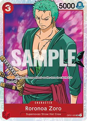 Roronoa Zoro (025) card from Romance Dawn