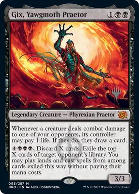 Gix, Yawgmoth Praetor card from Promo Pack: The Brothers' War