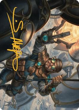 Powerstone Engineer Art Card (Gold-Stamped Signature) card from Art Series: The Brothers' War